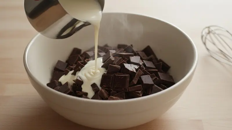 Make the dark chocolate ganache