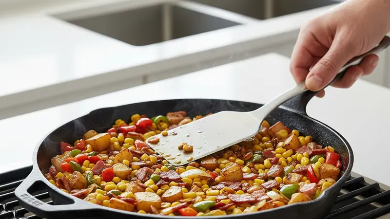 Assemble and finish the hash in a cast-iron skillet