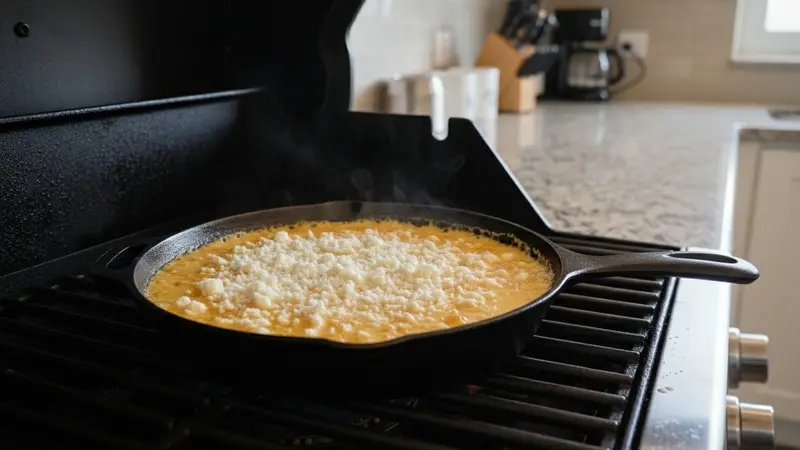Finish the dip on the grill until bubbly
