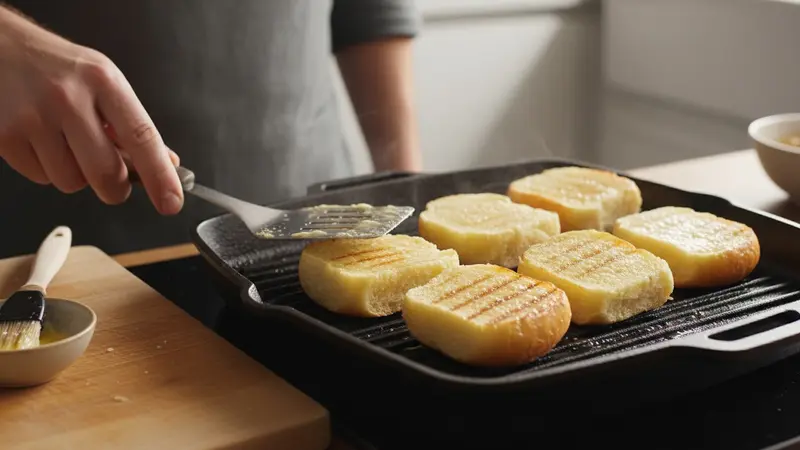 Butter and toast the rolls