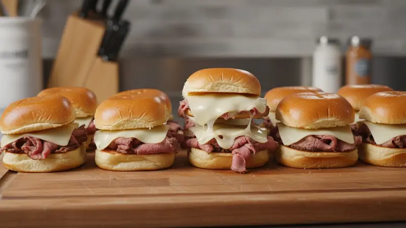 Assemble sliders and melt the cheese