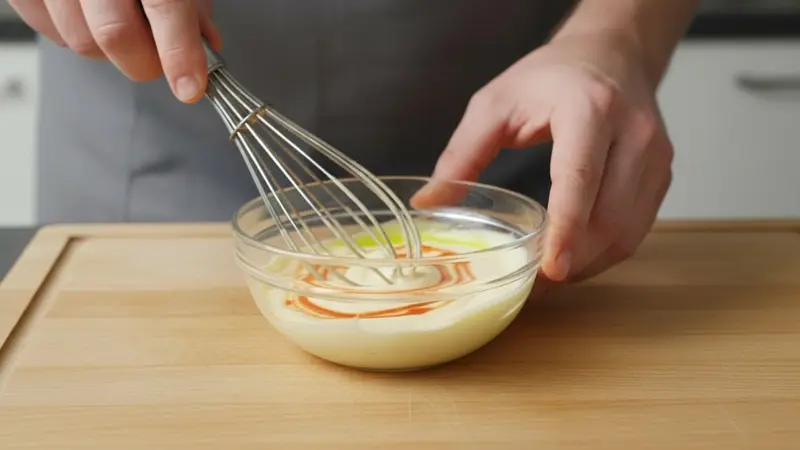 Make the spicy sriracha-lime mayo