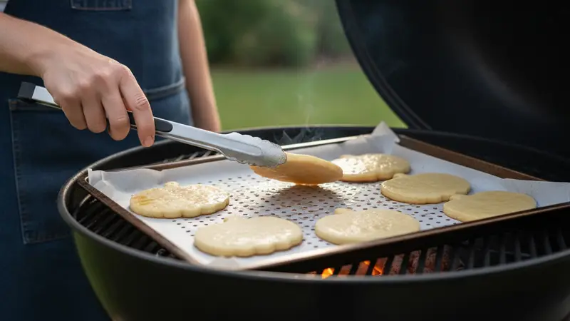 Grill the cookies until lightly charred
