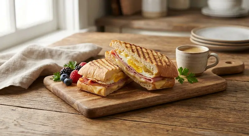 Grilled Ham Egg Cheese Panini