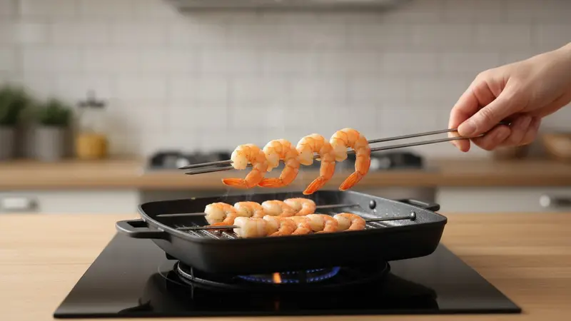 Grill the shrimp