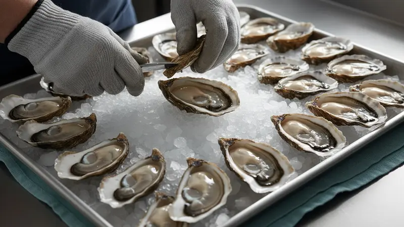 Shuck the oysters and reserve liquor