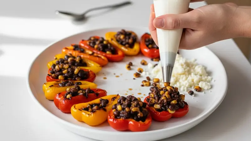 Assemble the pepper boats