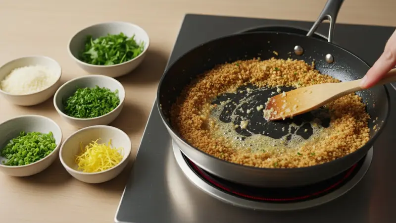 Make the herb–Parmesan crumb