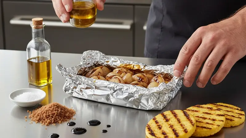 Prepare hands‑off grilled shallots while preheating the grill
