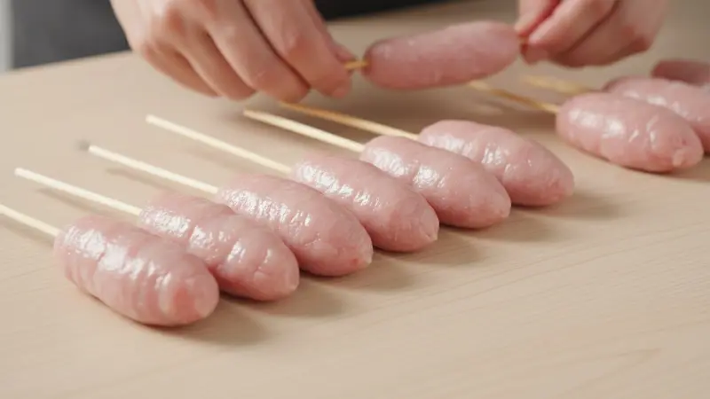 Shape onto skewers