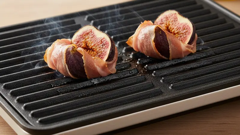 Grill the prosciutto-wrapped figs