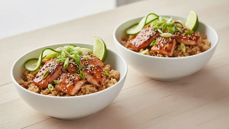 Grilled Salmon Poke Bowl (Gluten-Free)