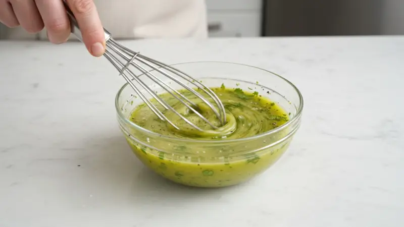 Make the lime–cilantro dressing