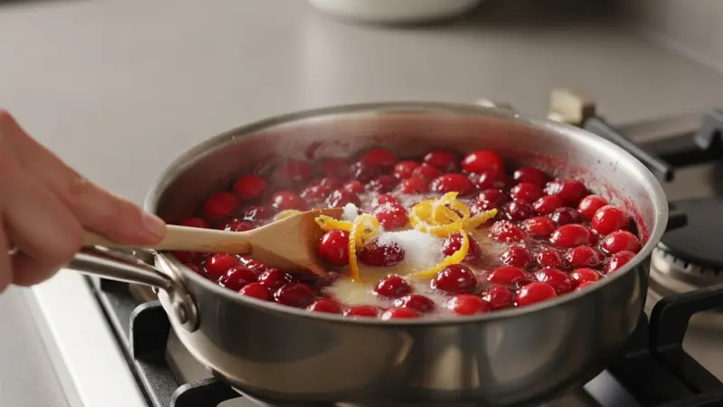 Make the quick cranberry relish