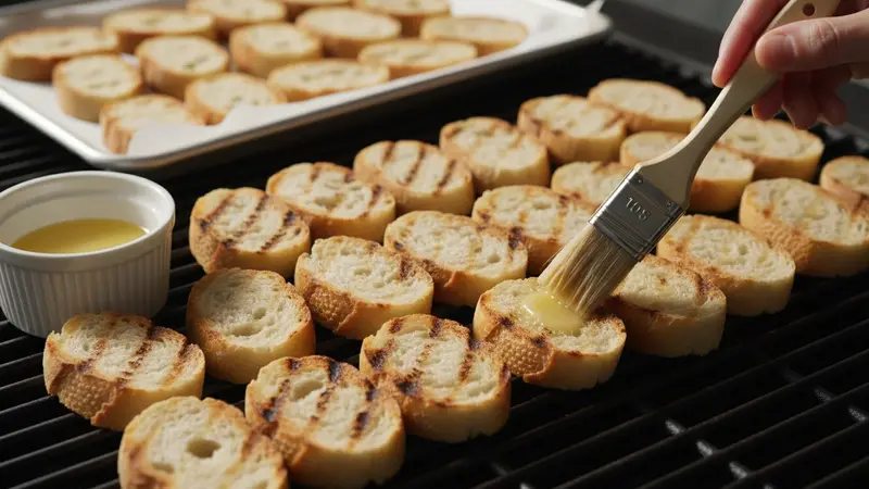 Slice and toast the crostini