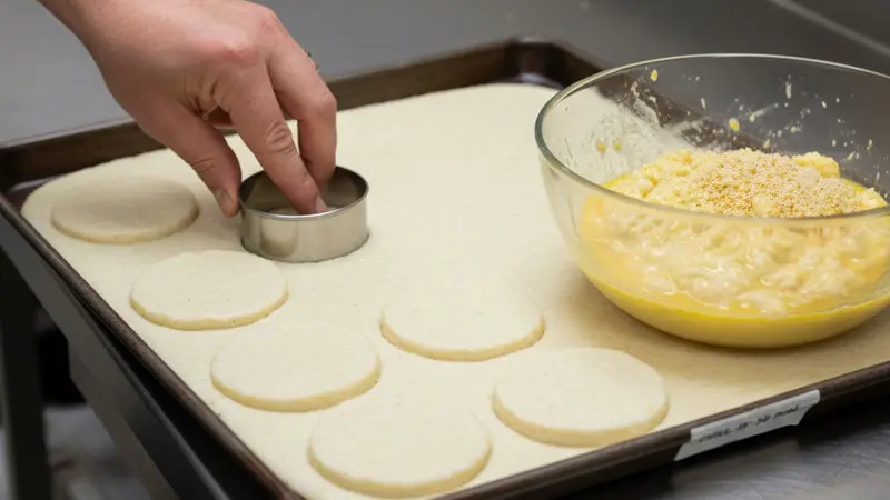 Form the grits cakes