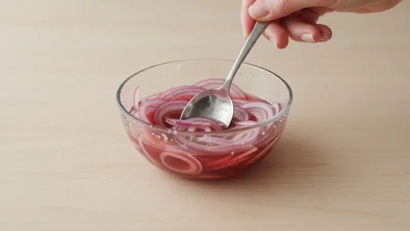 Quick-pickle the red onion