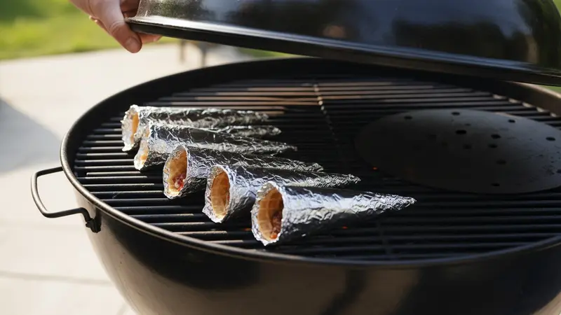 Set up two-zone grill and grill cones until gooey