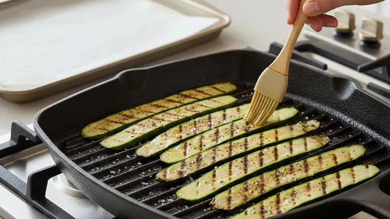 Slice and grill the zucchini