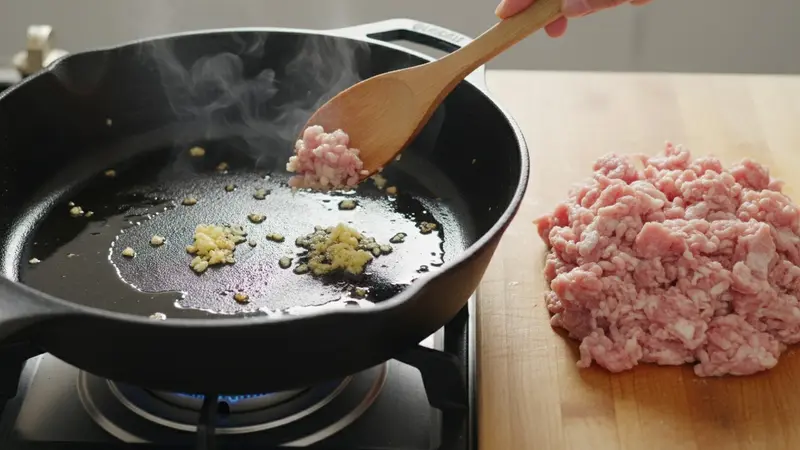 Brown the pork