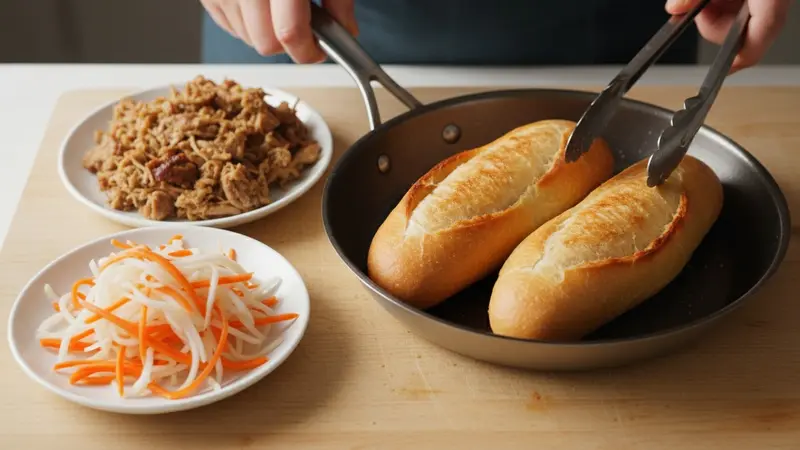 Toast bread & assemble sandwiches