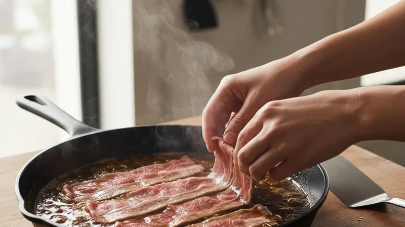 Add the beef and finish in the sauce