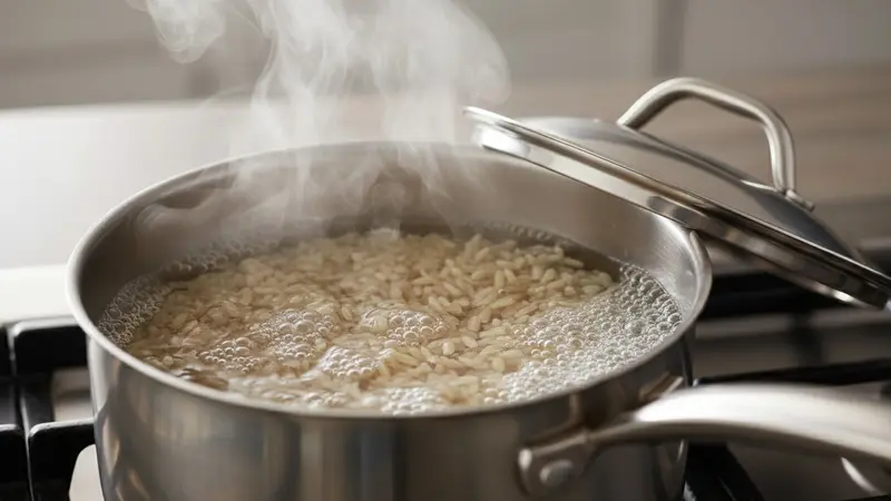 Cook the quick brown rice