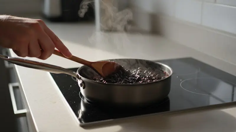 Warm the black beans