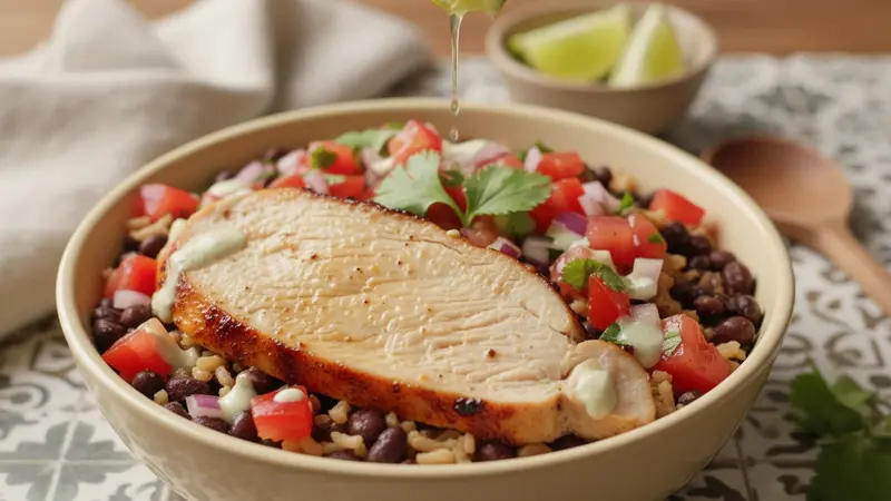 Healthy Mexican Chicken Burrito Bowls