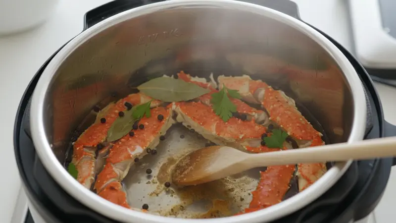 Add seasonings and water