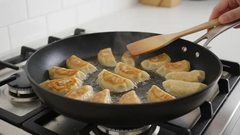 Pan-fry to brown the bottoms