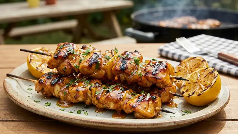 Honey Mustard Chicken Skewers