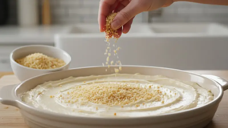 Top with cheese and panko