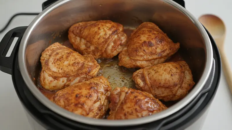 Brown the chicken in the Instant Pot