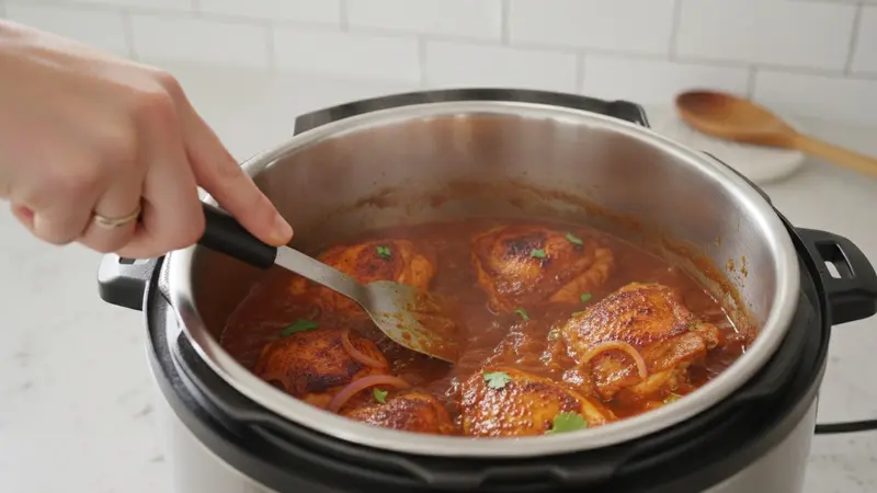 Add the barbacoa sauce and deglaze