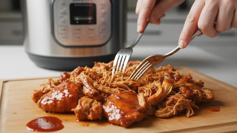 Shred and finish the chicken