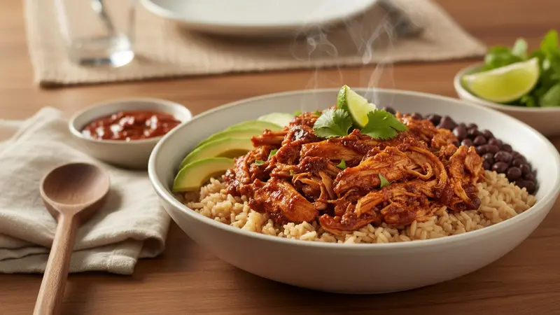 Instant-Pot Chicken Barbacoa Bowls
