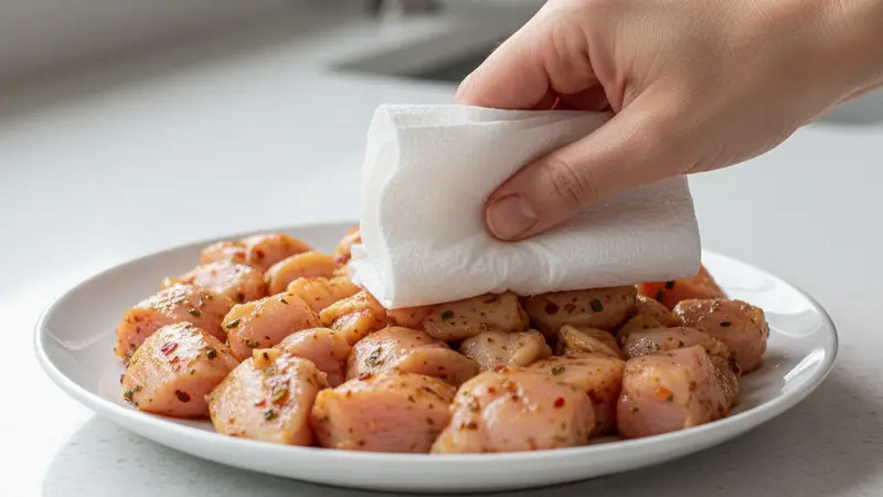 Drain and dry the chicken