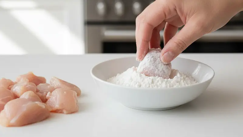 Coat with potato starch