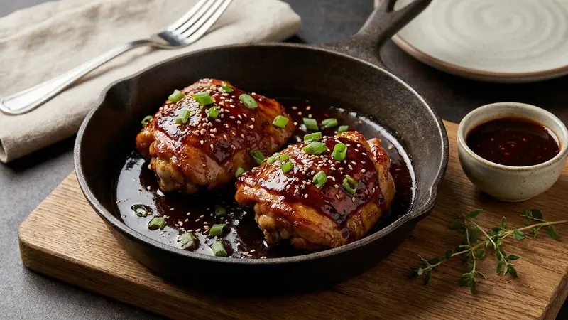 Keto-Friendly Honey Garlic Chicken Thighs with Sugar-Free Glaze