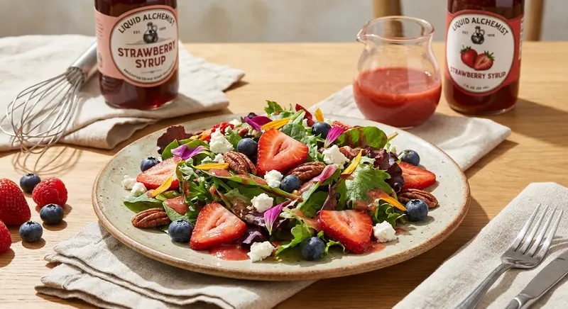 Liquid Alchemist Strawberry Syrup Vinaigrette for Summer Salad