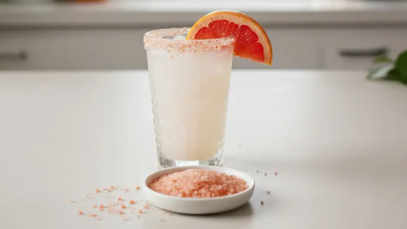 Prep the optional grapefruit–salt rim