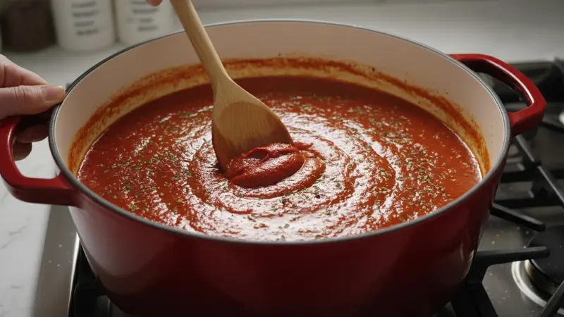 Build the tomato broth