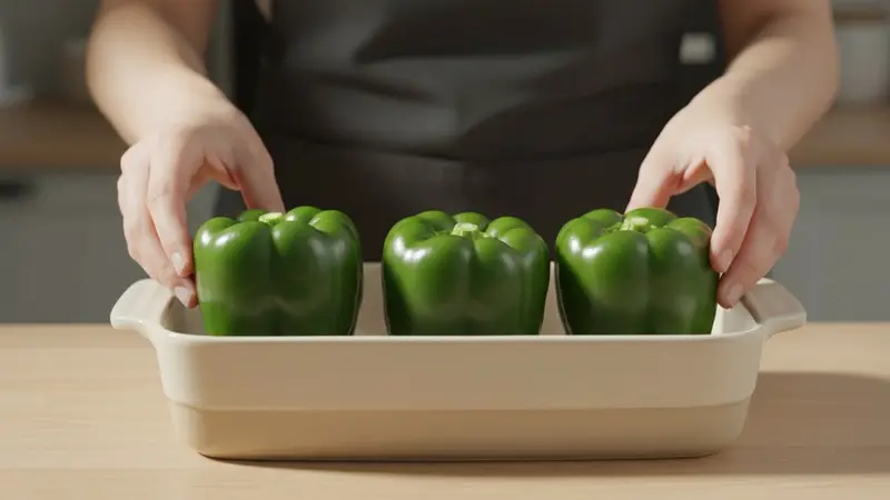 Prepare the peppers