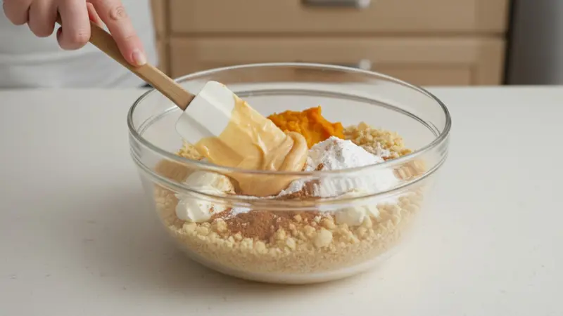 Make the pumpkin truffle mixture