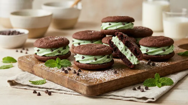 Mint Chocolate Chip Cookies