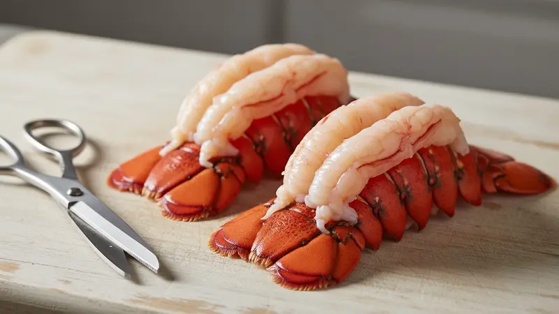 Prepare and butterfly the lobster tails