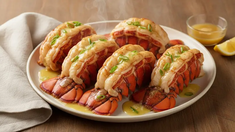 Miso-Baked Lobster Tails with Scallion Butter and Yuzu