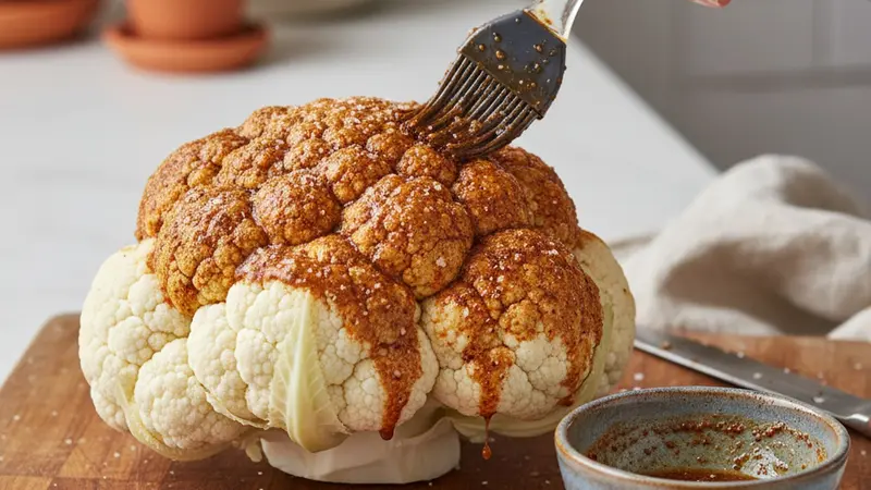 Prep the cauliflower and spice rub
