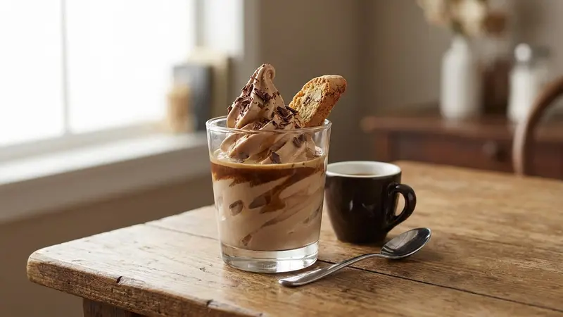 Ninja Frozen Mocha Soft Serve Affogato — Coffee Slushy Dessert